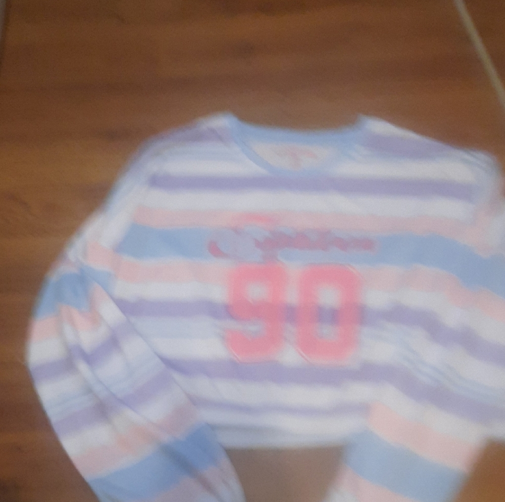 U.S. Polo Assn. Striped Pajama Top - Blue, Pink, White